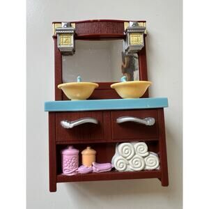 Fisher-Price Loving Family Dollhouse Sink Vanity Furniture 2008 Mattel